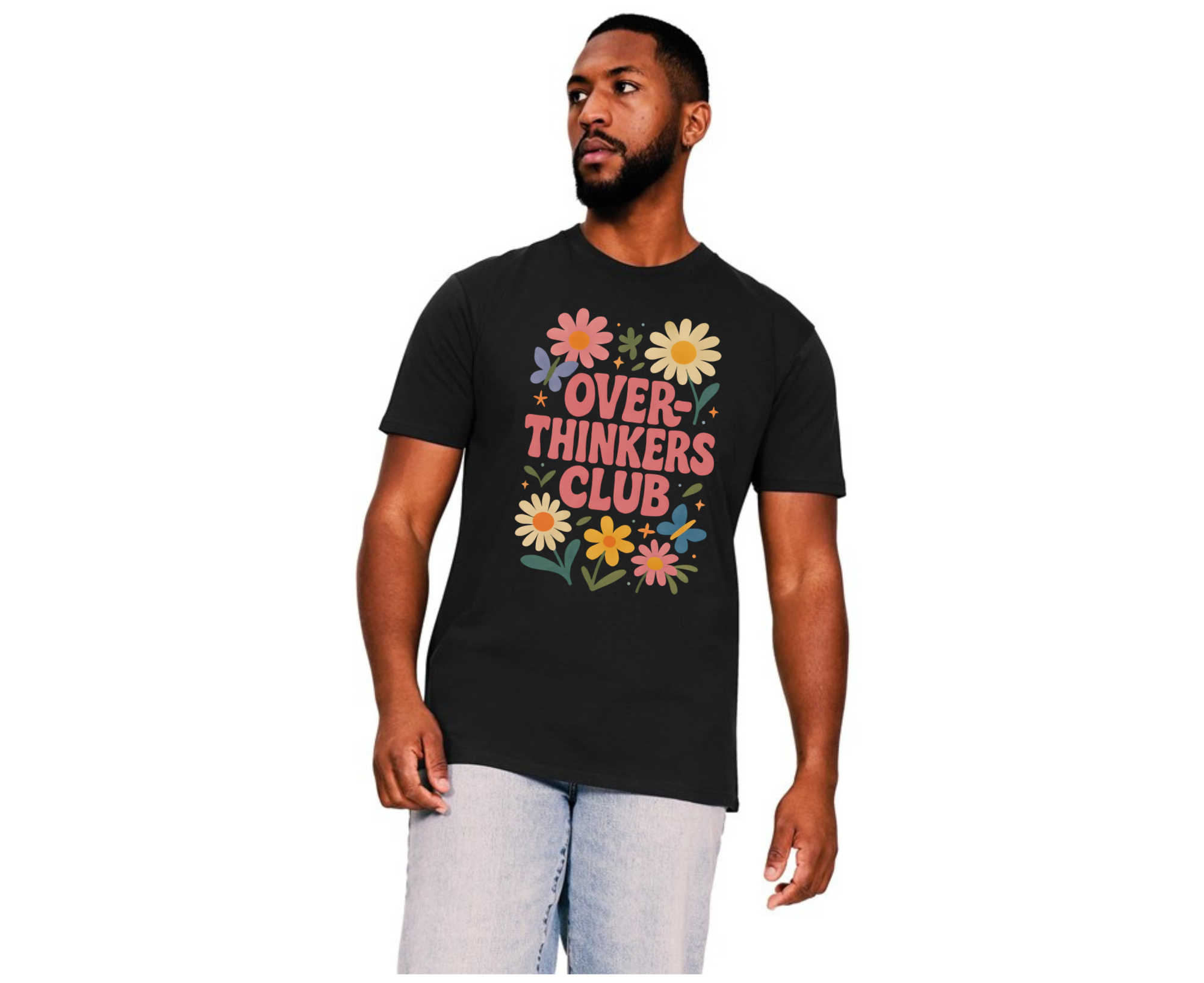 Overthinkers flower tee